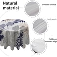 thumbnail image 2 of Round Tablecloth 60 inch, Spring Table Cloth, Floral Leaf Waterproof Washable Polyester Wrinkle Resistant Table Cover for Kitchen Dining Table, Wedding, Buffet Parties and Camping, 2 of 6