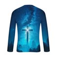 thumbnail image 4 of Amzcrzy - Sudadera Para Hombre, Informal, Cuello Redondo, Manga Larga, Camiseta Estampada, Blusa, Multicolor, 2Xl, 4 of 5