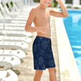 thumbnail image 6 of Cauagu Snowflake Dark Blue Print Swim Trunks for Men,Youth Boys Swim Shorts Compression Liner Beach Shorts Boys' Swimming Shorts 7-20 Years Bathing Suit-X-Large, 6 of 7