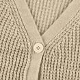 thumbnail image 3 of Stichou Cardigan Sweaters for Women 100% Cotton Button-Down Oversized Knit Cardigans with Pockets for Fall Winter 2025 Khaki M, 3 of 5