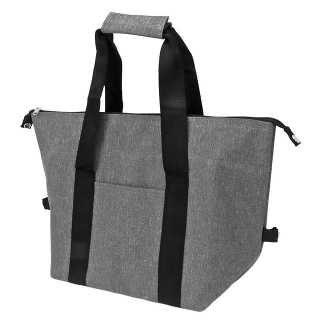 Adult Large Lunch Box, Thermal Insulation Bag Lunch Cooler Bag with Strap for Kids Adult Travel Work School Grey