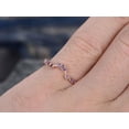 thumbnail image 6 of HeartsAndYou 0.75ct Natural Purple Amethyst Milgrain Wedding Band Ring 14k SOLID Rose Gold, 6 of 9