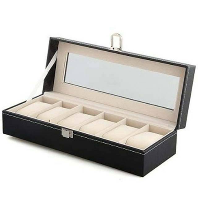 Watch Box Organizer,Watch Organizer 6 Slots Watch Organizer Watch Box Top Tier Quality