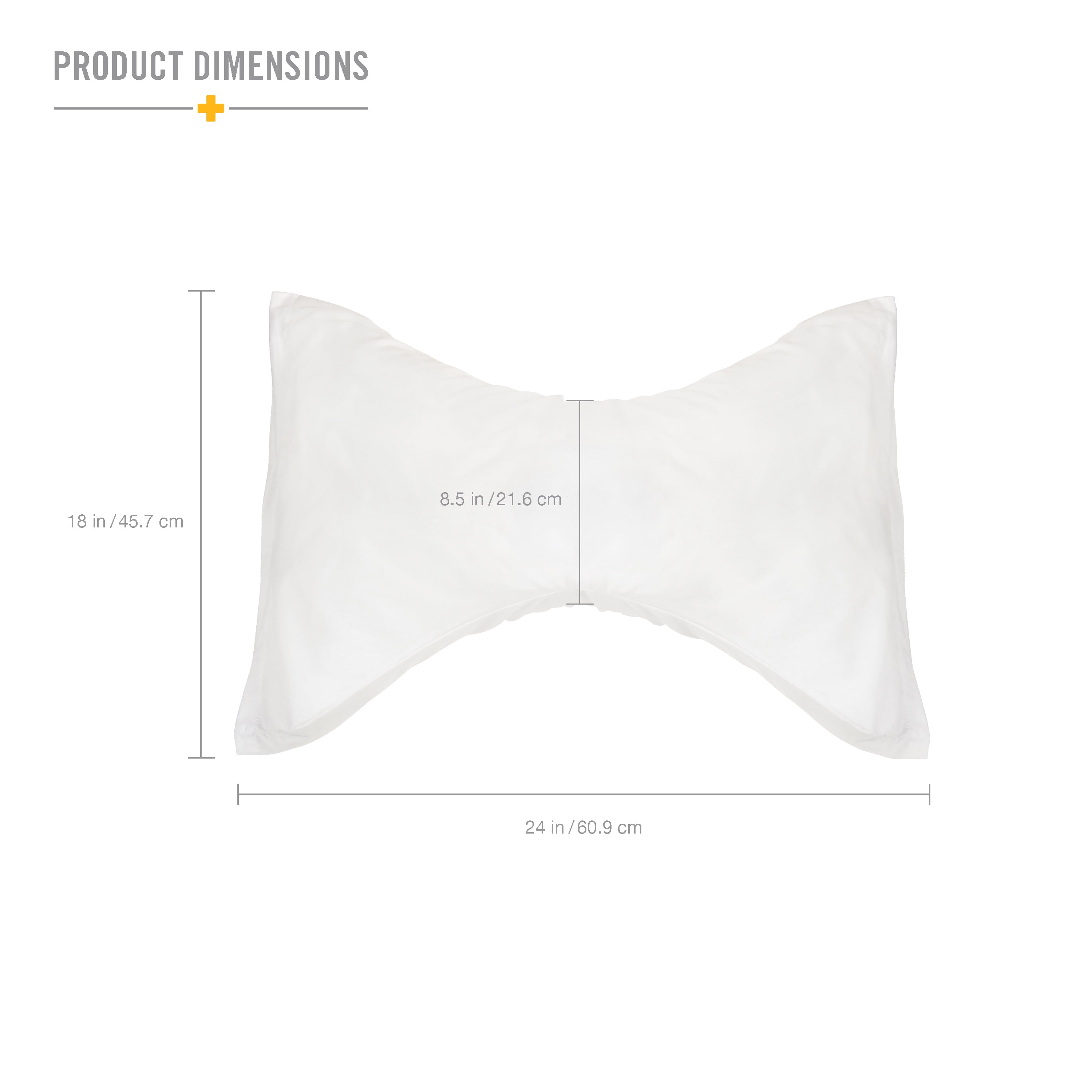 DMI Neck Pillow for Cervical, Neck and Shoulder Support to Relieve Pain and Headaches with Removable Cover, Medium Support, White