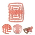 thumbnail image 3 of Unique Bargains 1 Pc Square Hollow Hair Shampoo Brush for Head Massage 3.74"x3.07"x2.56" Deep Pink, 3 of 6