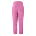 thumbnail image 4 of DDAPJ pyju Womens Plus Size Pants Fuzzy Pajama Pants Soft Comfy Pj Lounge Pants Sleepwear Loungewear Bottoms Birthday Gifts Hot Pink XL, 4 of 7