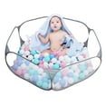 thumbnail image 3 of Jacone Portable Cute Grey Hexagon Children Ball Pit, Indoor and Outdoor Easy Folding Ball Play Pool Kids Toy Play Tent with Carry Tote, Balls Not Included, 3 of 7