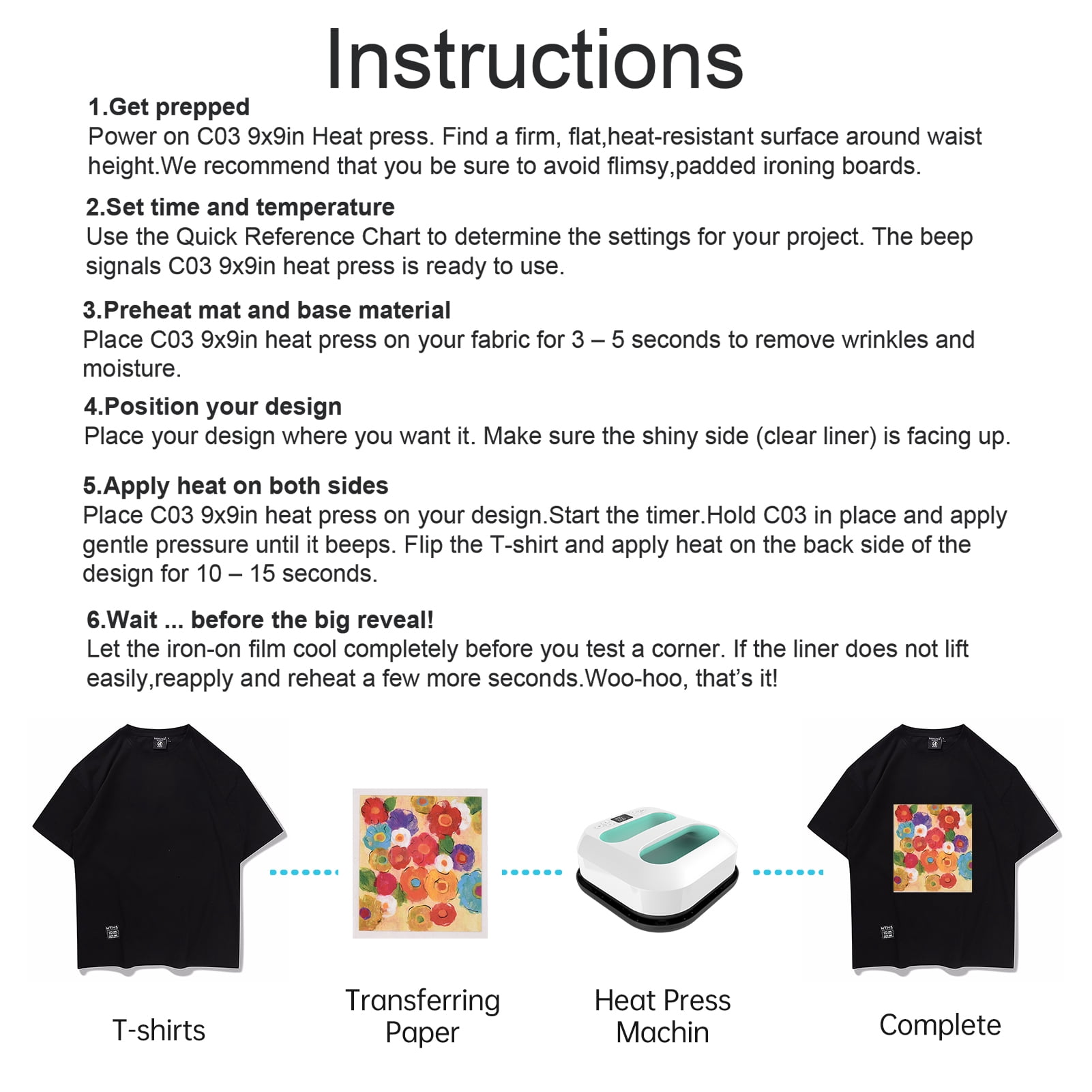 Heat Press Machine,Sublimation And Vinyl Handheld Heat 9''x9'' Iron Adjustable Temperature And Auto Shutdown Iron Press Heat S Diy Heat Function Sublimation And Heat Press And Vinyl Shirt