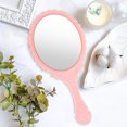 thumbnail image 3 of Wweixi Wide Applications Hand Held Mirror For Makeup And Grooming Gifts Cosmetic Mirror Rose Gold, 3 of 6