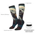 thumbnail image 3 of Daiia Sports Socks Sunset Meditating Bichon Frise Printed Novelty Crew Socks for Men Women Knee High Socks Cotton Socks Soft & Breathable Support Unisex Socks, 3 of 9