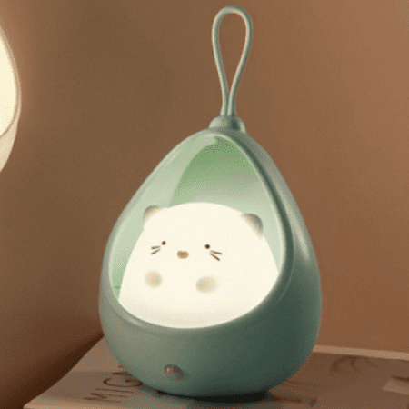 

Night Light Cute Cat Motion Sensor Night Light Wall Lamp USB Rechargeable Portable Sleep Lamp Dorm Room Decor Gifts for Child and Teen