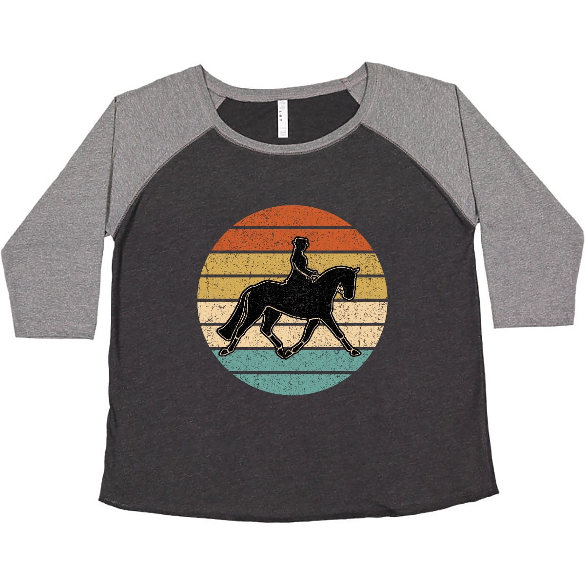 Inktastic Dressage Riding Equestrian Horse Women's Plus Size T-Shirt