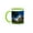 Green/White, variant on 3drose, Usa, South Dakota, Pierre, South Dakota State Capitol Exterior, 11oz Two-tone Green Mug
