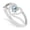 Aquamarine, variant on Moissanite Heart Promise Rings for Women in 18K Yellow Gold Vermeil, Jewelry Gifts for Her Birthday, Anniversary, Party, Graduation, Christmas, Mothers Day, Valentines