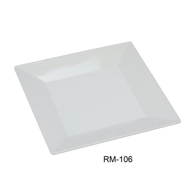 Yanco RM-106 Rome 6 in. Square Plate, White - Pack of 48