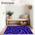 thumbnail image 3 of ODIKA 2'x3' Machine Washable Non-Slip Area Rug, Abstract Swirl Modern Minimalist Stylish Decoration High Traffic Rug with Pad, Purple, 535772, 3 of 8