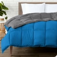 thumbnail image 1 of Bare Home Ultra-Soft Reversible Comforter - Goose Down Alternative - Queen, Gray/Medium Blue, 1 of 8