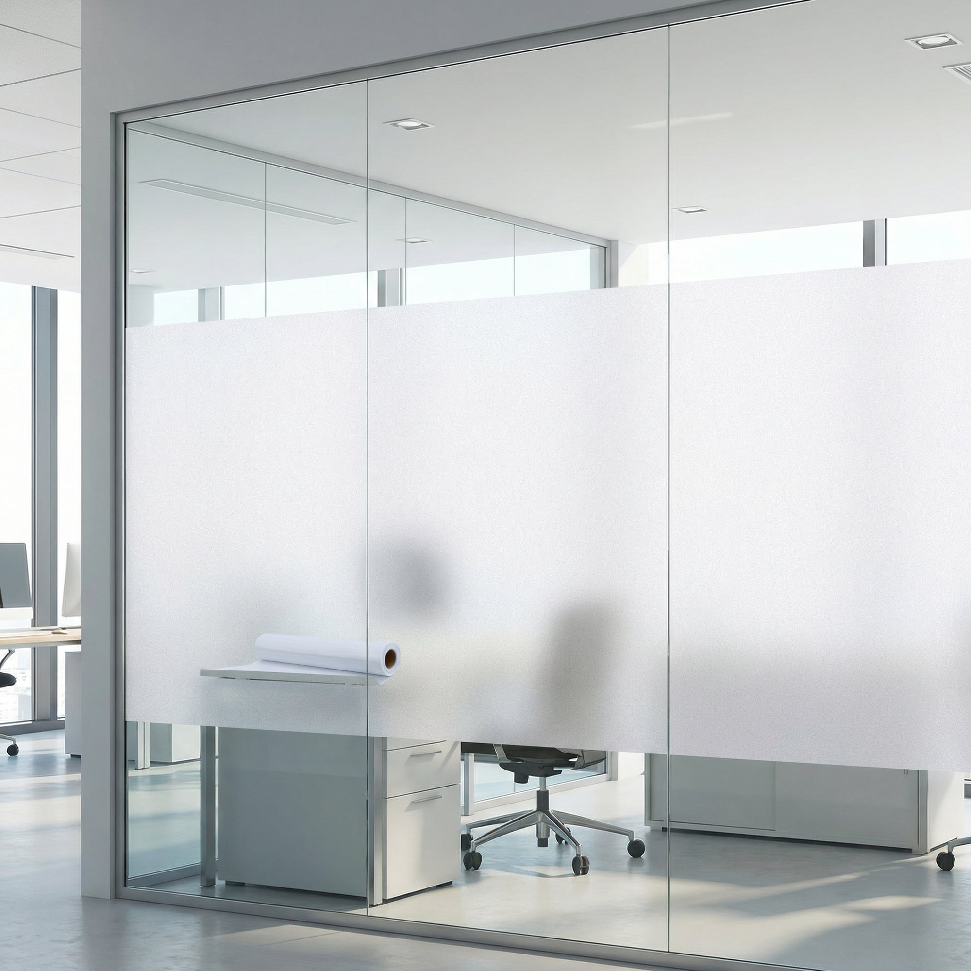 Unique Bargains Static Cling Frosted Window Privacy Film White 39.4" x 23.6"