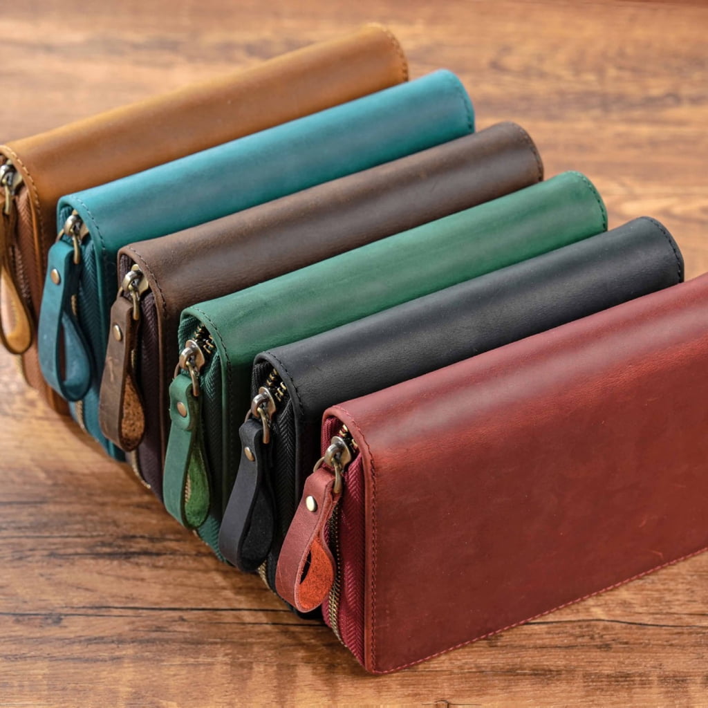 Zippered Leather Cover for 3.5x5.5Inch Pocket Journal Notebook Field Notebook