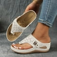 thumbnail image 3 of Dakaela Orthopedic Sandals for Women 2025 Arch Support Summer Slip on Slippers Dressy Flip Flops, 3 of 5