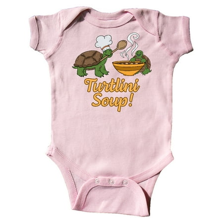 

Inktastic Turtlini Soup with Cute Turtle Chefs Gift Baby Boy or Baby Girl Bodysuit
