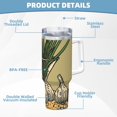 thumbnail image 5 of Goofa Vintage Garlic Bread Illustration Print 40oz Ice Bully With Handle And Straw Stainless Steel Vacuum Insulated Cup And 2 In 1 Straw Lid, 5 of 8