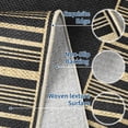 thumbnail image 7 of Garvee Area Rug 9x12ft Bordered Striped Carpet, Stain Resistant Machine Washable Rug Flat Woven Indoor Outdoor Rug with TPR Backing for Patio Balcony Bedroom Living Room, Black, 7 of 7