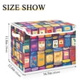 thumbnail image 5 of Yayeee Collapsible Cube Storage Bin with Lid Fabric Closet Decorative Basket with Handles, Blue Jam, 5 of 7