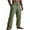 Army Green, variant on Mgmyaa Men's Casual Pants Loose Baggy Pocket Pants Solid and Linen Wide Leg Elastic Waist Pants
