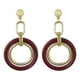 thumbnail image 2 of Vintage Circle Drop Pendientes Cuelgan Mujeres Niñas Boda marrón Yuyangstore Double Circle Drop Earrings, 2 of 5