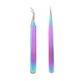 thumbnail image 1 of Rainbow Tweezers Nail Rhinestone Picker Nail Art Eyelash Tool (T-1+T-2), 1 of 9