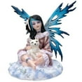 thumbnail image 2 of Pacific Giftware Fairyland Blue Winged Fairy with Baby Wolf Statue Figurine, 2 of 3