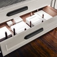 thumbnail image 7 of Goo-Ki 6 Pack 7.56'' Hole Center Matte Black Cabinet Cup Pulls, Hammered Texture with Curved Edges, Elegant Vintage Drawer Cabinet Handles for Bar Cupboard Closet Wardrobe, 7 of 7