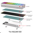 thumbnail image 2 of 5V 3Pin ARGB Sync M.2 NVME SSD Disipador Calor 2280 Enfriador Unidad Estado Sólido (Plata), 2 of 7