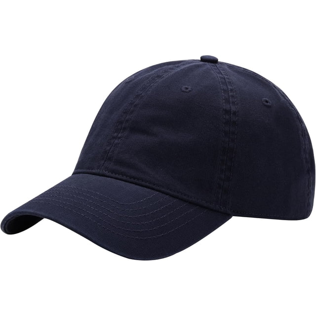 Plain Washed Baseball Cap - Retro Adjustable Cotton Hat, Vintage Structured Golf Dad Cap for Men Women