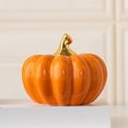 thumbnail image 5 of Ceramic Pumpkin Figurine Halloween Table Accent Ceramic Pumpkin Table Ornament, 5 of 5