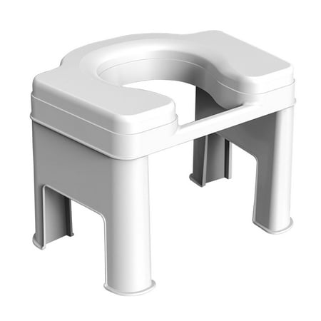 FITYLE Bathroom Toilet Stool Bathroom Squating Toilet Chair Convenient Non Slip Easy to Clean Squat Potty Potty Stool for Potty Kids 26.5cm white