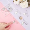 thumbnail image 4 of 1 Set 8 Sets DIY Pin Brooch Making Kit Blank Stainless Steel Oval Clear Glass Cabochons Wedding Bouquet Photo Brooch Making Kit for Photo Charm Wedding Party, 4 of 6