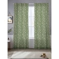 thumbnail image 2 of Sage Green Floral Sheer Curtains 96 Inch Length 2 Panels Set - Light Filtering Window Treatments, Spring Flowers Rod Pocket Semi Curtains for Living Room/Bedroom/Kitchen Décor, 104"W x 96"L, 2 of 7