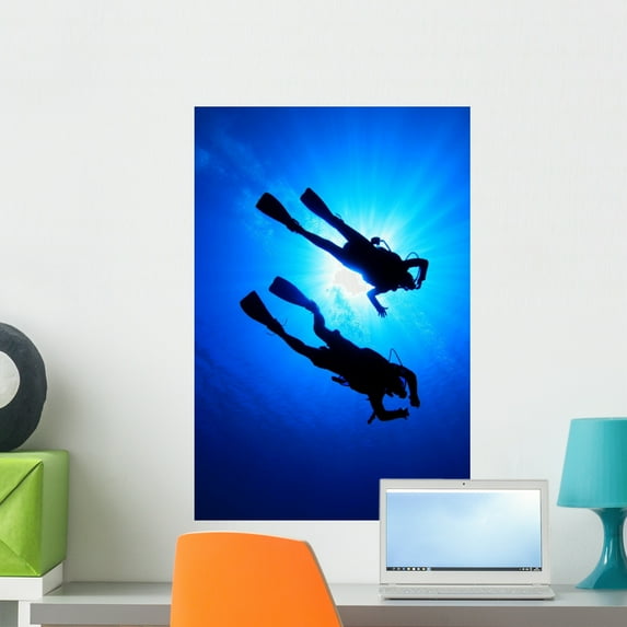 Scuba Diving Wall Mural by Wallmonkeys Peel and Stick Graphic (24 in H x 16 in W) WM125292