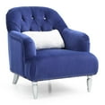 thumbnail image 5 of Passion Furniture Jewel Blue Upholstered Accent Chair, 5 of 5