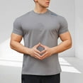 thumbnail image 2 of YLSDY Mens Bamboo Viscose T Shirt Ultra Soft Plain Tshirts for Men Cooling Crew Neck Casual Basic Tee Shirt Undershirt Gray L, 2 of 5