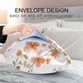 thumbnail image 4 of Yayeee Pillowcase Standard Size Set of 2 Satin Wrinkle Resistant Pillow Case, Orange Floral Blooms, 4 of 8