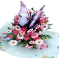 thumbnail image 2 of PTSPLLMY Birthday Card, Gold-Edged Butterfly Waltz Pop Up Card, 5x7 - 3D Greeting Card with Note Card & Envelope for Birthday, Anniversary, Thank You, Thanksgiving, Christmas, Get Well, Thinking o, 2 of 8