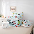 thumbnail image 6 of Homewish Cartoon Rocket 7-Piece Twin Bedding Sets,Galaxy Planet Pattern Bedding Comforter Set,Blue Red Black Sheet Sets For Boys Kids,Microfiber Bedroom Decor Reversible, 6 of 8