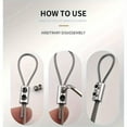 thumbnail image 3 of 10pcs Adjustable Stainless Steel Wire Rope Lock Clamps - Self-Locking Fasteners for Home Renovation - Double Hole Telescopic, 3 of 5