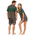 thumbnail image 4 of Button Up Pajamas for Women Mens Pajamas Set Shorts Men's Pajama Sets Matching Pajamas for Couples Matching Pajamas Set for Couples Plaid Button Down Soft Cooling Sleepwear Pockets Women Men, 3XL, 4 of 5