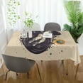 thumbnail image 3 of Yayeee Tablecloths 60" x 60" Rectangle Wrinkle Resistant Party Table Cover, Beige Record, 3 of 8