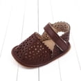 thumbnail image 5 of Fozruso Summer Children Baby Toddler Shoes Boys And Girls Light Hollow Breathable Comfortable Solid Color Hook Loop Sizes 4 Toddler(Brown), 5 of 6
