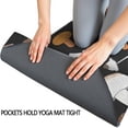 thumbnail image 3 of Colorful Mushroom Mixed Black Pattern Hot Yoga Mat Towel Non Slip for Hot Yoga - Quick-Drying Yoga Mat Cover with 4 Corner Pockets with Travel Bag - Hot Yoga Towel Non Slip 70"x26", 3 of 6